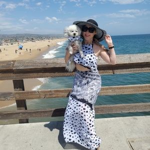 2 layers maxi skirt with 2 layer reversible top.